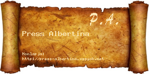 Press Albertina névjegykártya